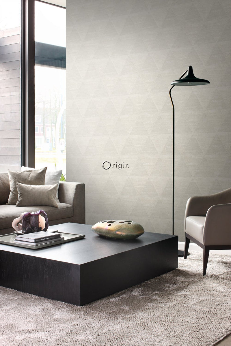 Origin tapet slitna metalltrianglar - beige - Hemmavid.se