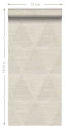 Origin tapet slitna metalltrianglar - beige - Hemmavid.se