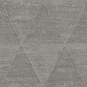 The Design Department Origin tapet slitna metalltrianglar - grått – mönstrad tapet för elegant väggdekoration