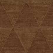 The Design Department Origin tapet slitna metalltrianglar - rostbrunt – mönstrad tapet för elegant väggdekoration