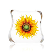 Målerås Glasbruk Solros, gul - Floral Fantasy stor – handgjort svenskt konstglas från Målerås Glasbruk