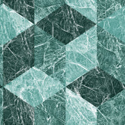 The Design Department Origin tapet 3D marmor motiv - smaragdgrönt – mönstrad tapet för elegant väggdekoration