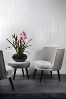 Origin tapet slitna träplankor - vitt och silver - Hemmavid.se