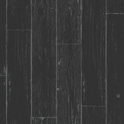 The Design Department Origin tapet slitna träplankor - svart och silver – mönstrad tapet för elegant väggdekoration