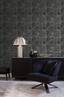 Origin tapet trädstammar - matt svart och silver - Hemmavid.se