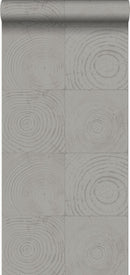 Origin tapet tvärsnitt trädstammar - mörkgrått - Hemmavid.se