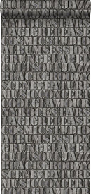 Origin tapet metalltryckta bokstäver - mörkgrått - Hemmavid.se