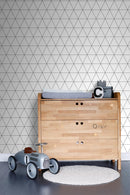 Origin tapet grafiska trianglar - svart och vitt - Hemmavid.se