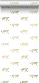 Origin tapet pantrar - vitt och guld - Hemmavid.se