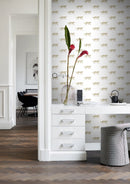 Origin tapet pantrar - vitt och guld - Hemmavid.se