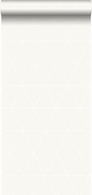 Origin tapet grafiska trianglar - glänsande vitt - Hemmavid.se