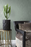 Origin tapet palmblad -  grågrönt - Hemmavid.se