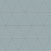 The Design Department Origin tapet grafiska trianglar - vintage gråblått – mönstrad tapet för elegant väggdekoration