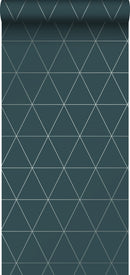 Origin tapet grafiska trianglar - blått - Hemmavid.se