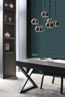 Origin tapet grafiska trianglar - blått - Hemmavid.se