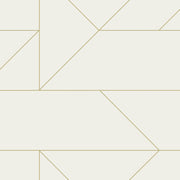 The Design Department Origin tapet grafiska linjer - beige och guld – mönstrad tapet för elegant väggdekoration