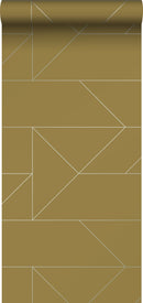 Origin tapet grafiska linjer -  ockra - Hemmavid.se