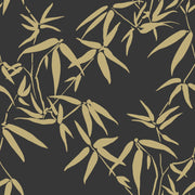 The Design Department Origin tapet bambublad - svart och guld – mönstrad tapet för elegant väggdekoration
