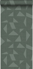 Origin tapet motiv med vävd struktur - grönt - Hemmavid.se