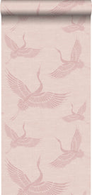 Origin tapet kranfåglar - antikrosa - Hemmavid.se