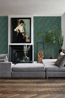 Origin tapet blad med vävd struktur - havsgrönt - Hemmavid.se