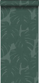 Origin tapet blad med vävd struktur - havsgrönt - Hemmavid.se