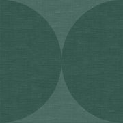 The Design Department Origin tapet XXL halvcirklar retro- mörkgrönt – mönstrad tapet för elegant väggdekoration