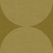 The Design Department Origin tapet XXL halvcirklar retro - senapsgrön – mönstrad tapet för elegant väggdekoration