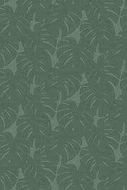 The Design Department Origin fototapet blad med vävd struktur - grönt – mönstrad tapet för elegant väggdekoration
