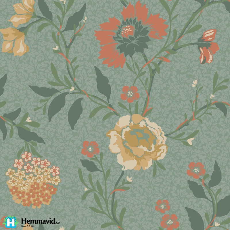 Hemmavid.se Duro Blommor & Blad Vildros Grön - 683-02