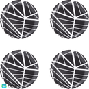 Åry Trays Wings "Träkol", Glasunderlägg - Ø11cm - 4-pack - Hemmavid