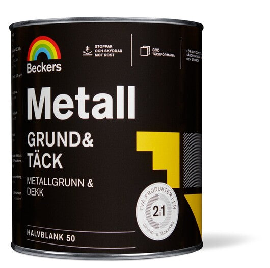 Beckers Metall Grund & Täck - Brutna kulörer BEGRÄNSAT till ljusa och mörla.