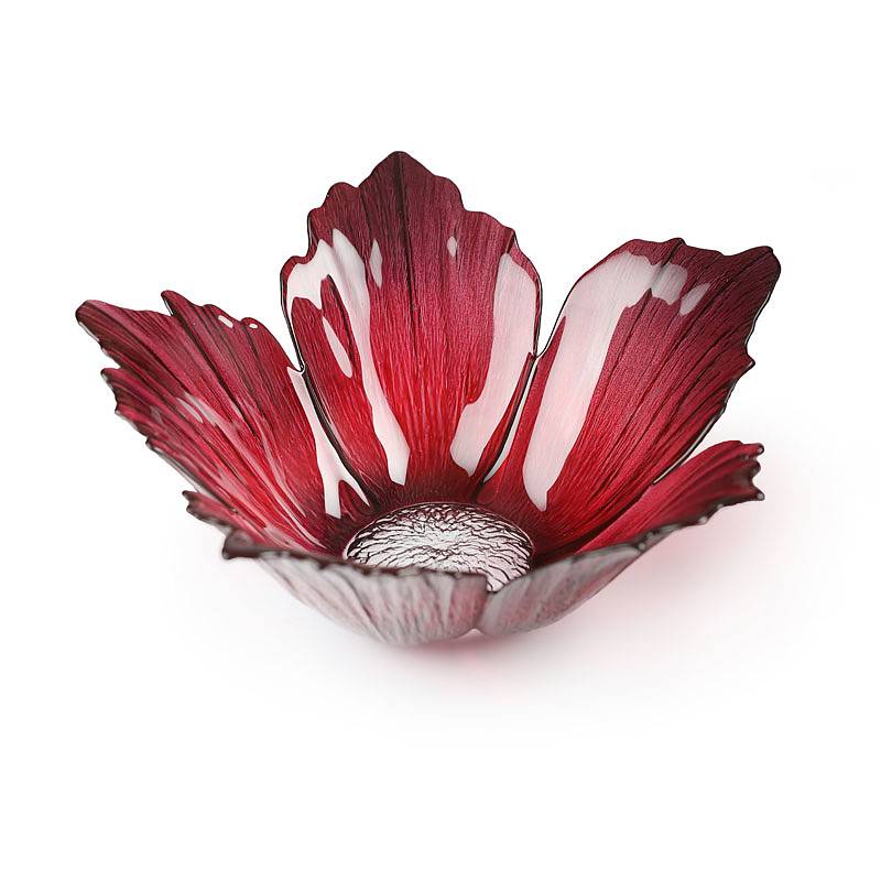 Fleur Skål rödrosa, - stor