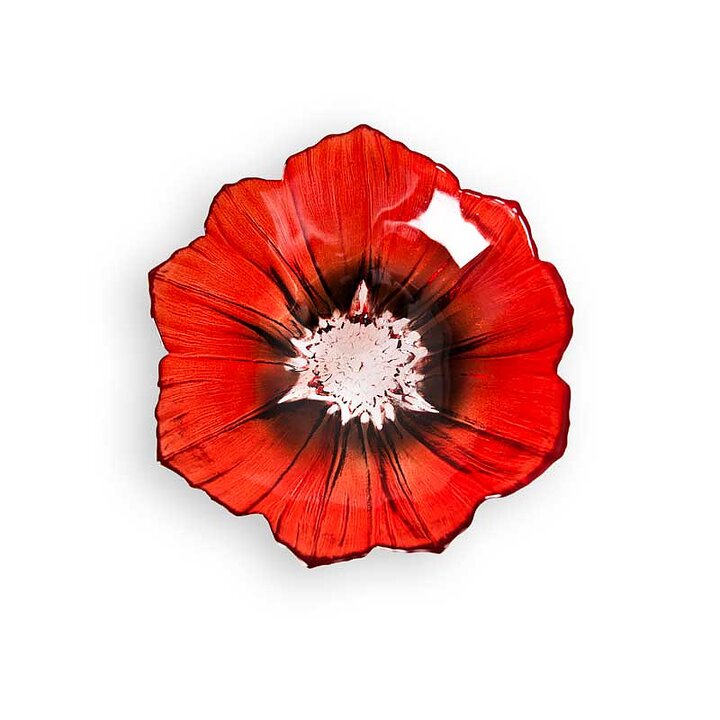 Poppy, skål, röd/svart - liten